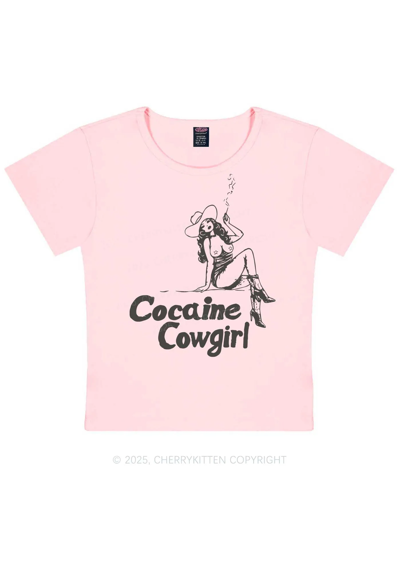 Cola Cowgirl Y2K Baby Tee Cherrykitten