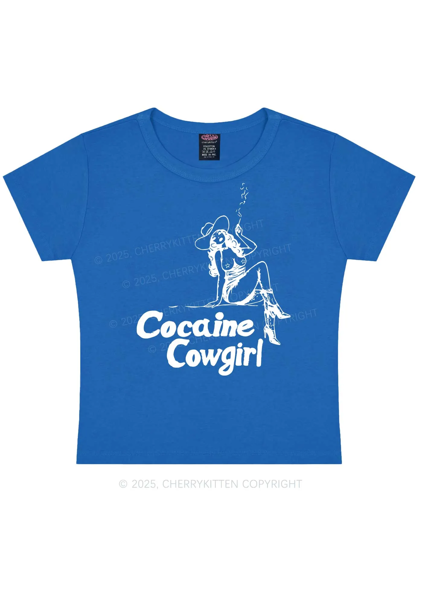 Cola Cowgirl Y2K Baby Tee Cherrykitten