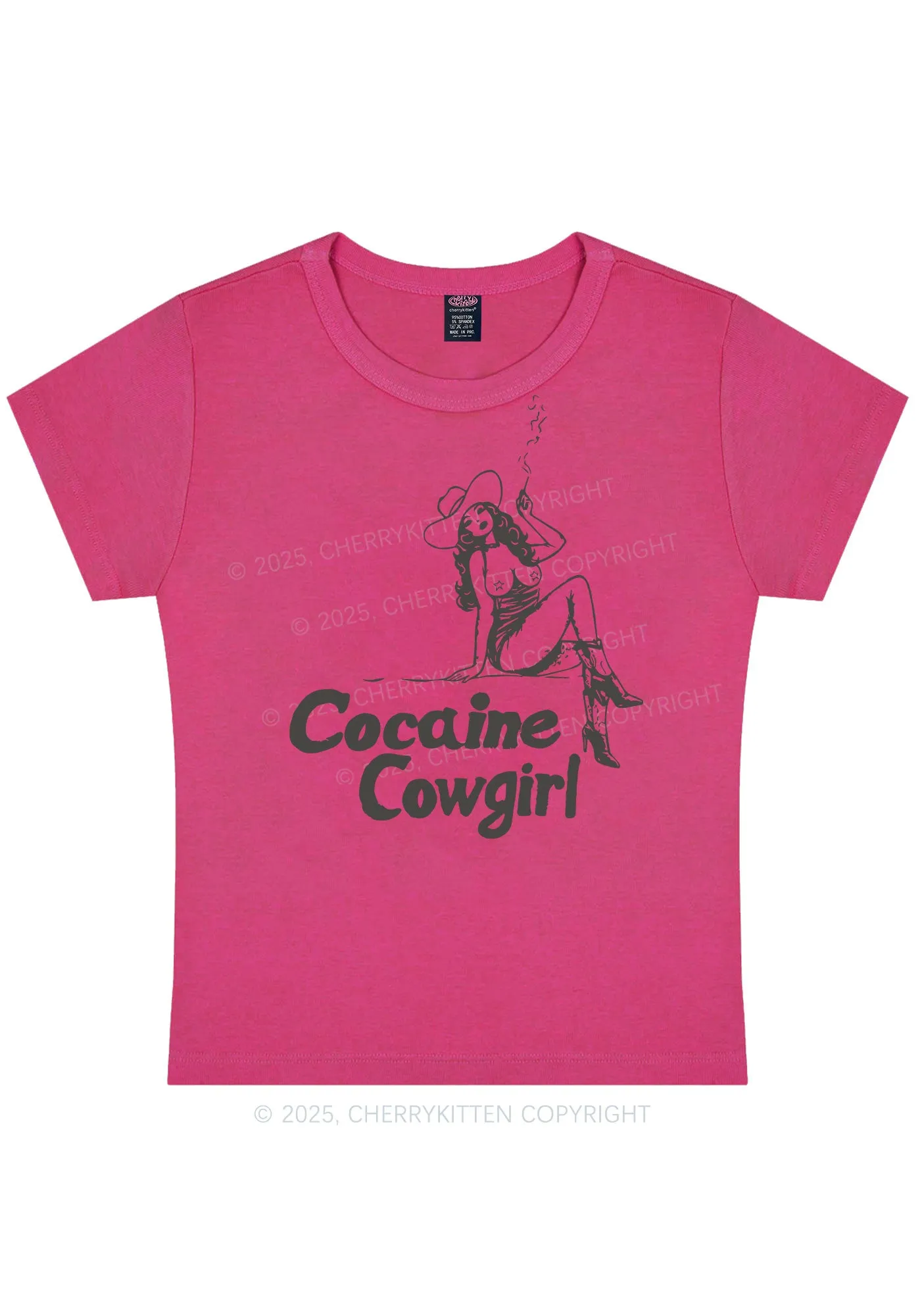 Cola Cowgirl Y2K Baby Tee Cherrykitten