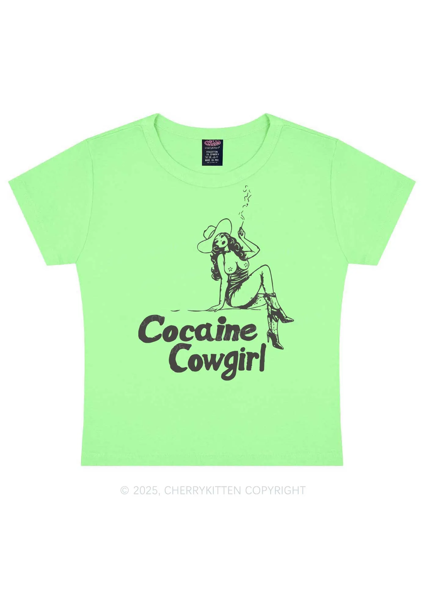 Cola Cowgirl Y2K Baby Tee Cherrykitten