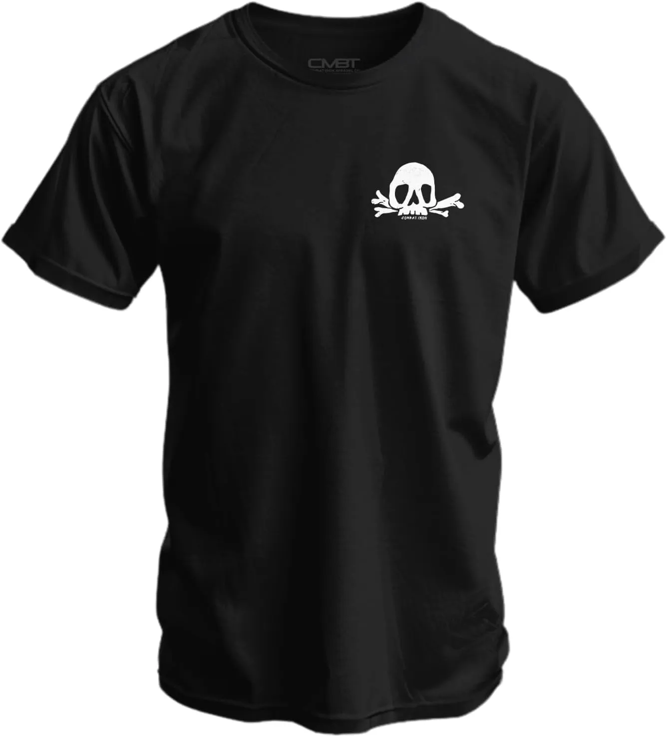 Combat Iron Men's Graphic T-Shirt | Nobody is Coming to Save You Skull | Cotton-Poly Blend | Athletic Fit, Tagless Comfort
