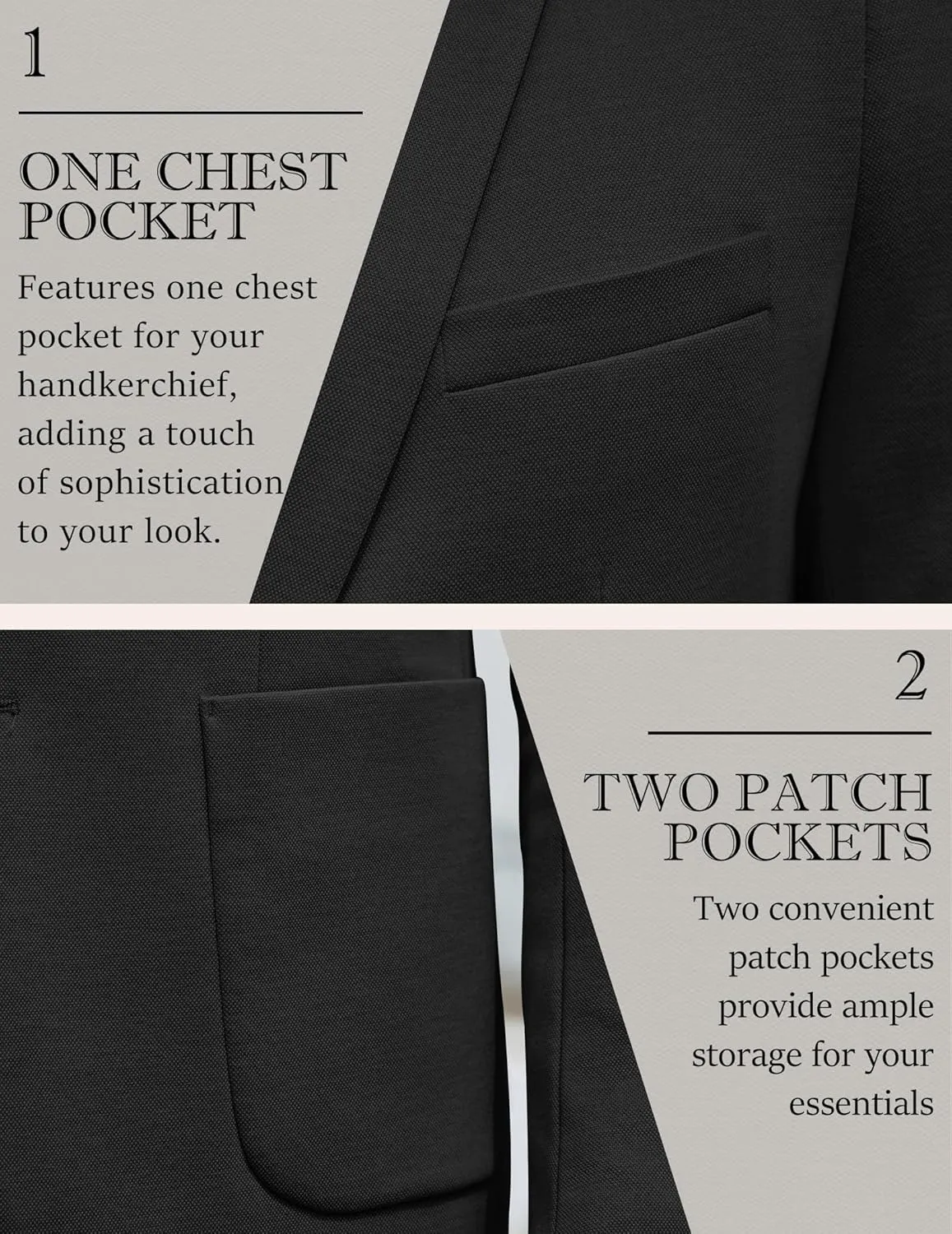 COOFANDY Men's Casual Knit Blazer Slim Fit Sport Coat Stretch Two Button Suit Jacket
