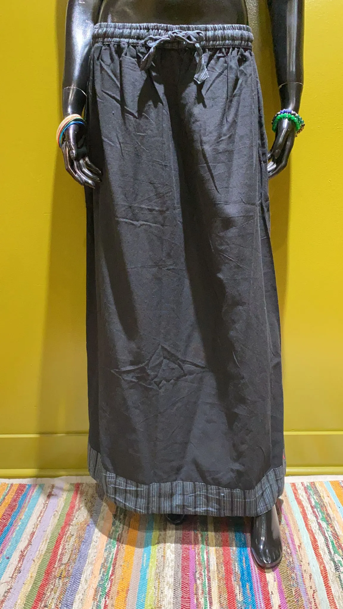 Cotton Drawstring Long Skirt – Prepack of 4 Colors – Solid