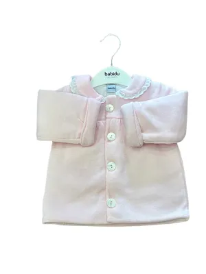 Cotton Knit Jacket w/Eyelet Trim