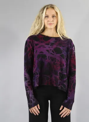 Crop Sweater Tree Grape