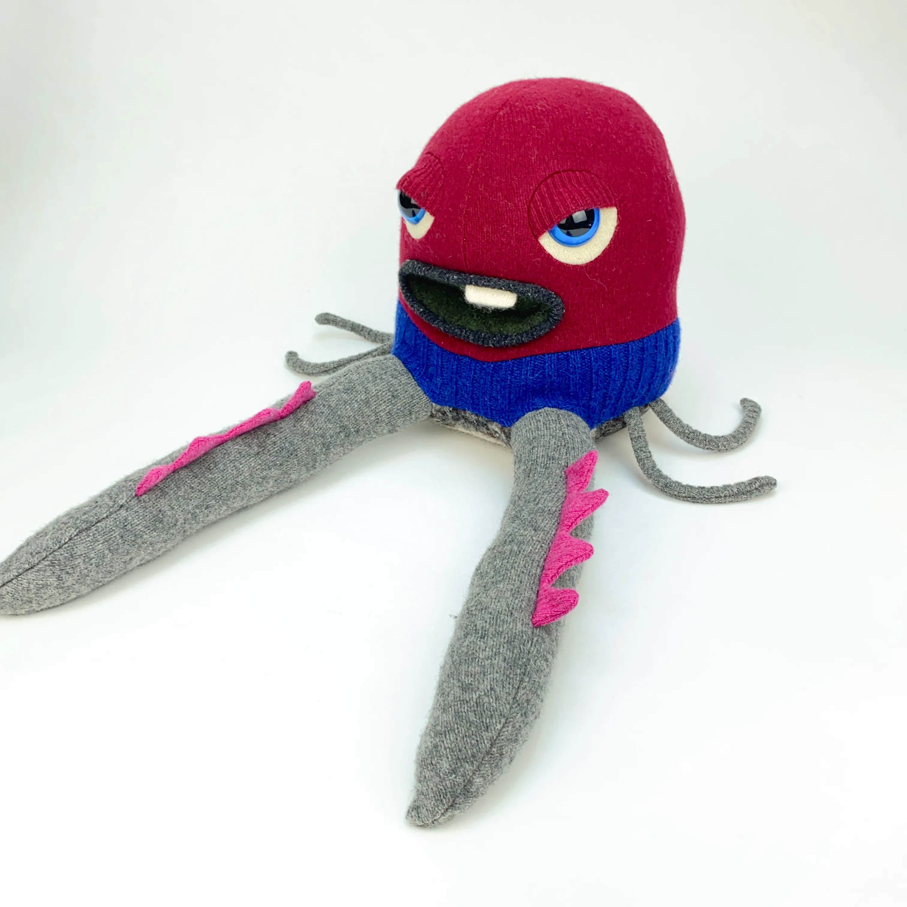 Cruncher the plush octopus style my friend monster™ wool sweater stuffy