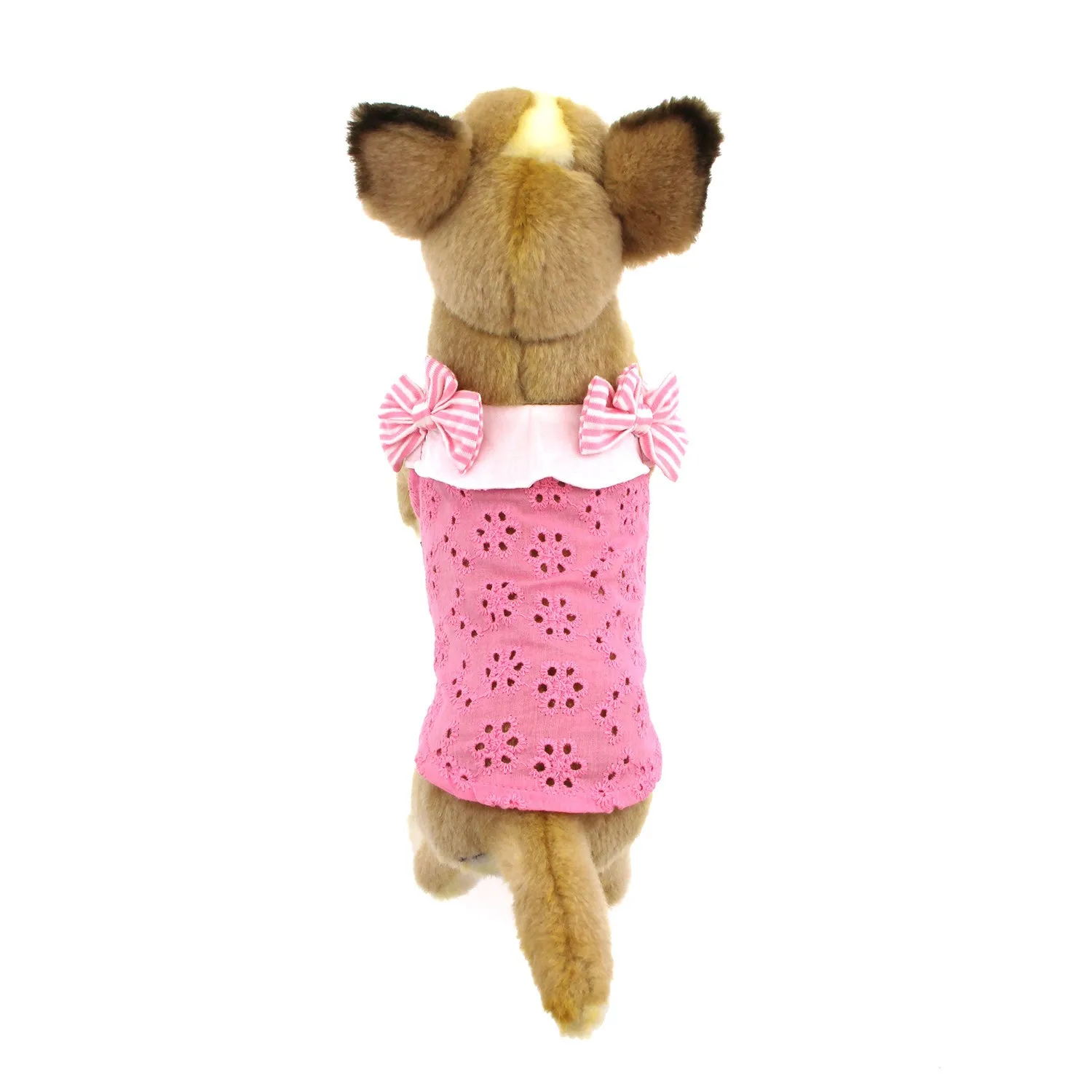 CUTE BOW EYELET DOG TANK