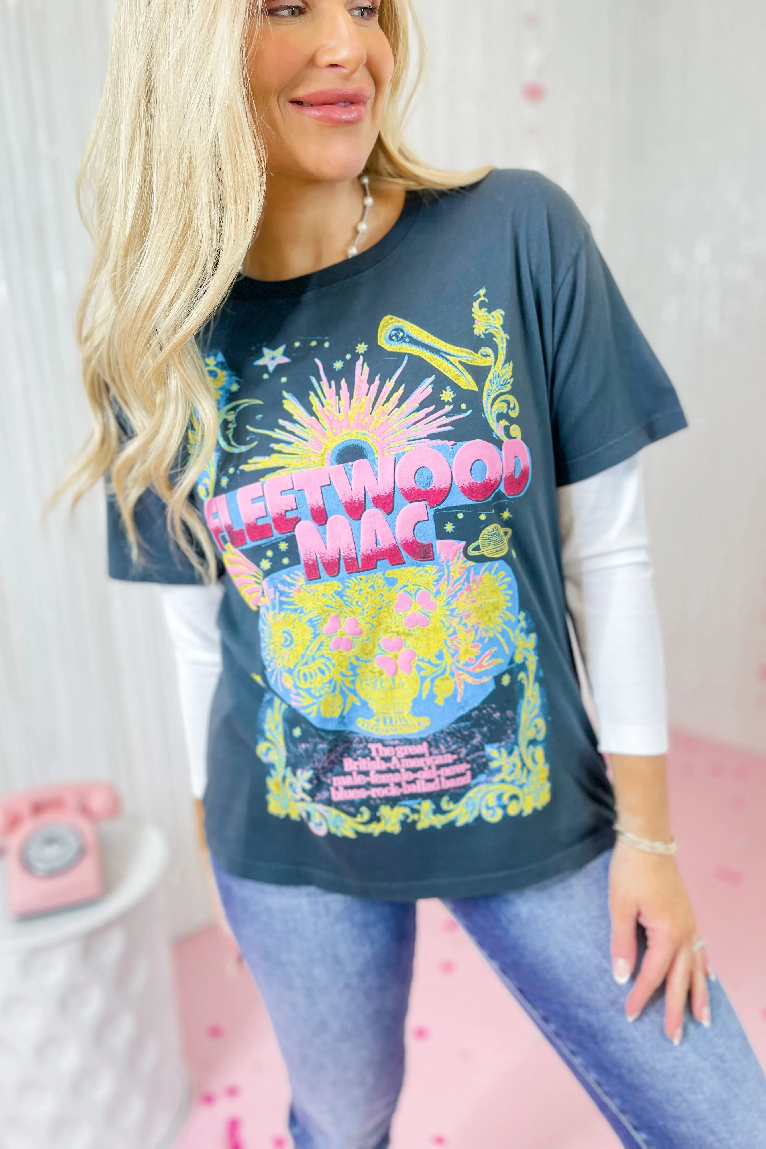 Daydreamer Fleetwood Mac Celestial Boutique Boyfriend Graphic Tee