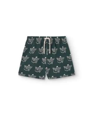 Deep Green Cool Hedgehog Sweatpants
