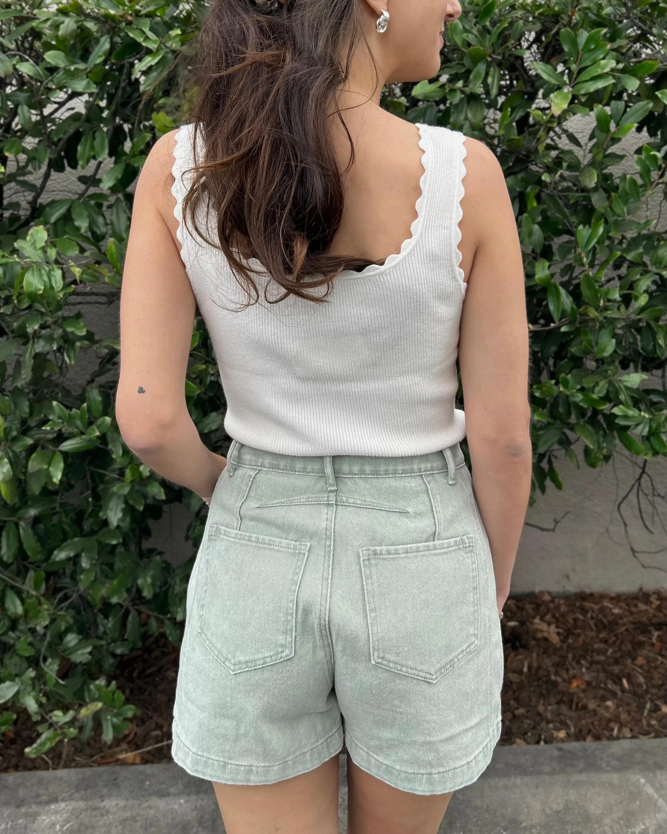 Denim Shorts - Seafoam