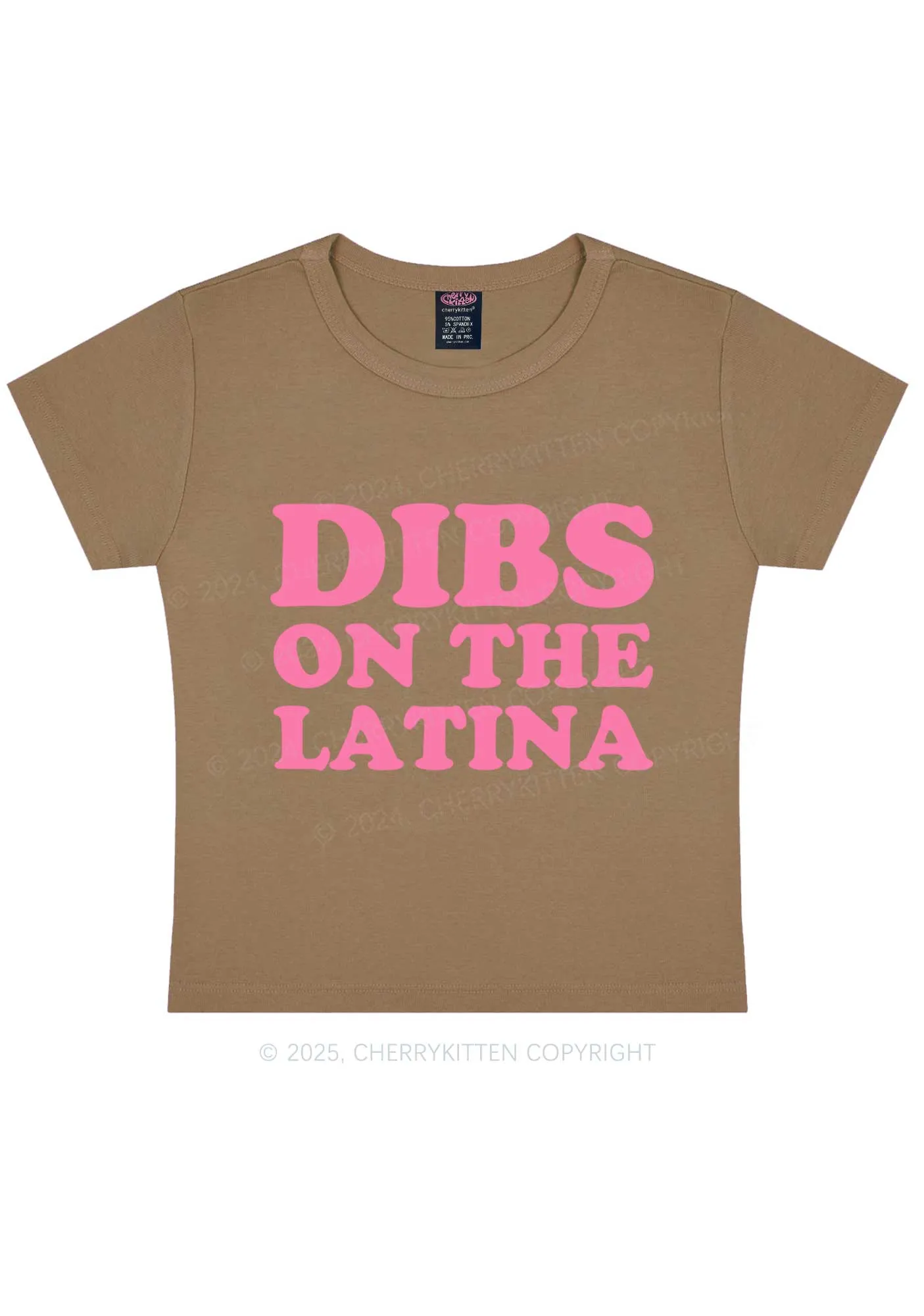 Dibs On The Latina Y2K Baby Tee Cherrykitten