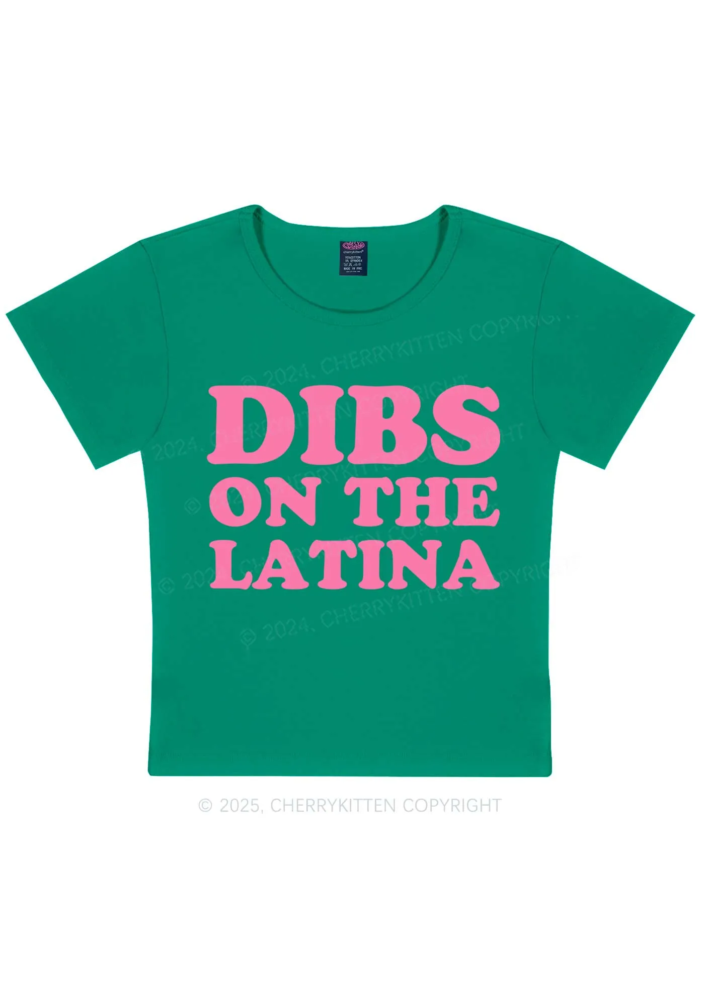 Dibs On The Latina Y2K Baby Tee Cherrykitten
