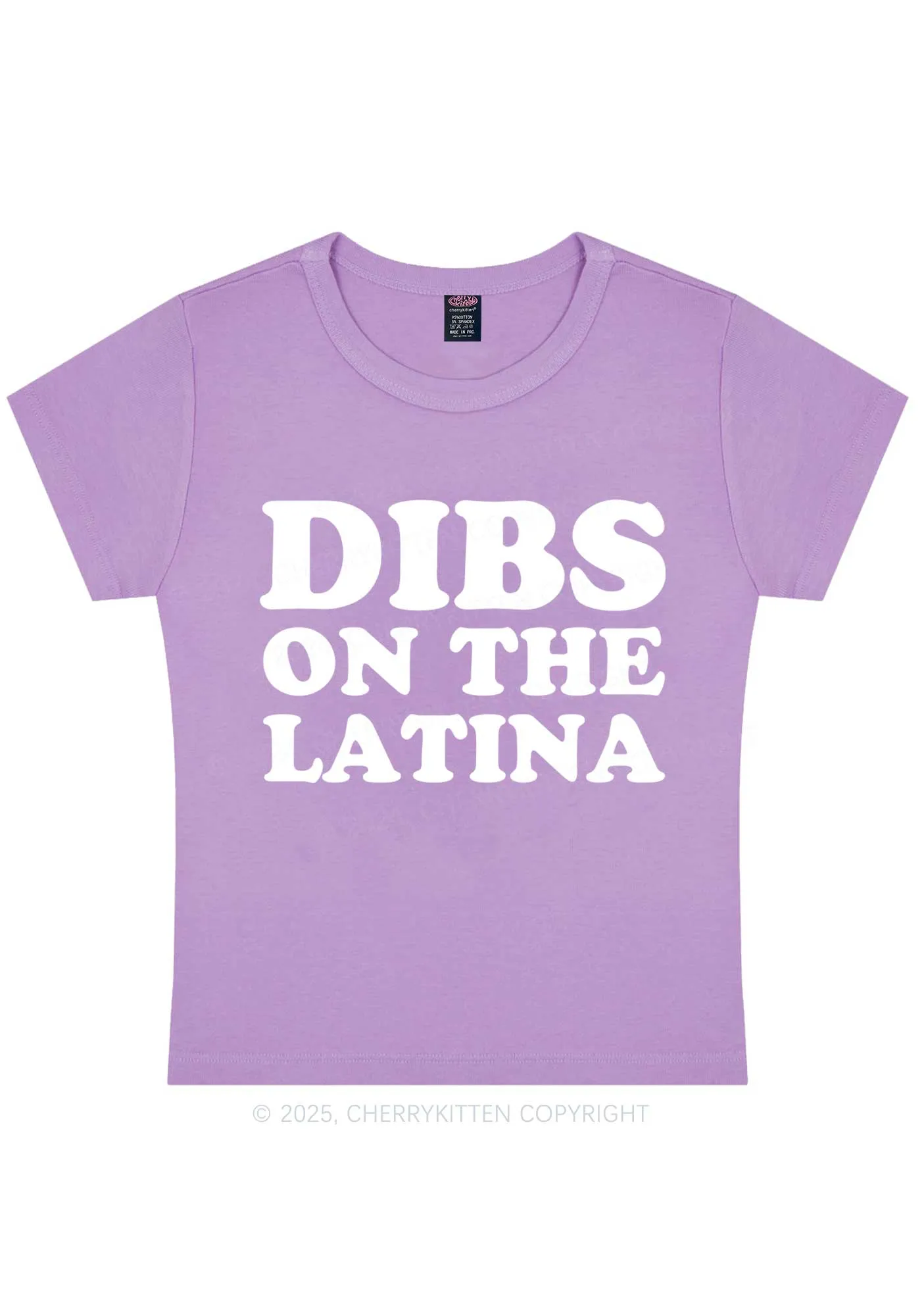 Dibs On The Latina Y2K Baby Tee Cherrykitten