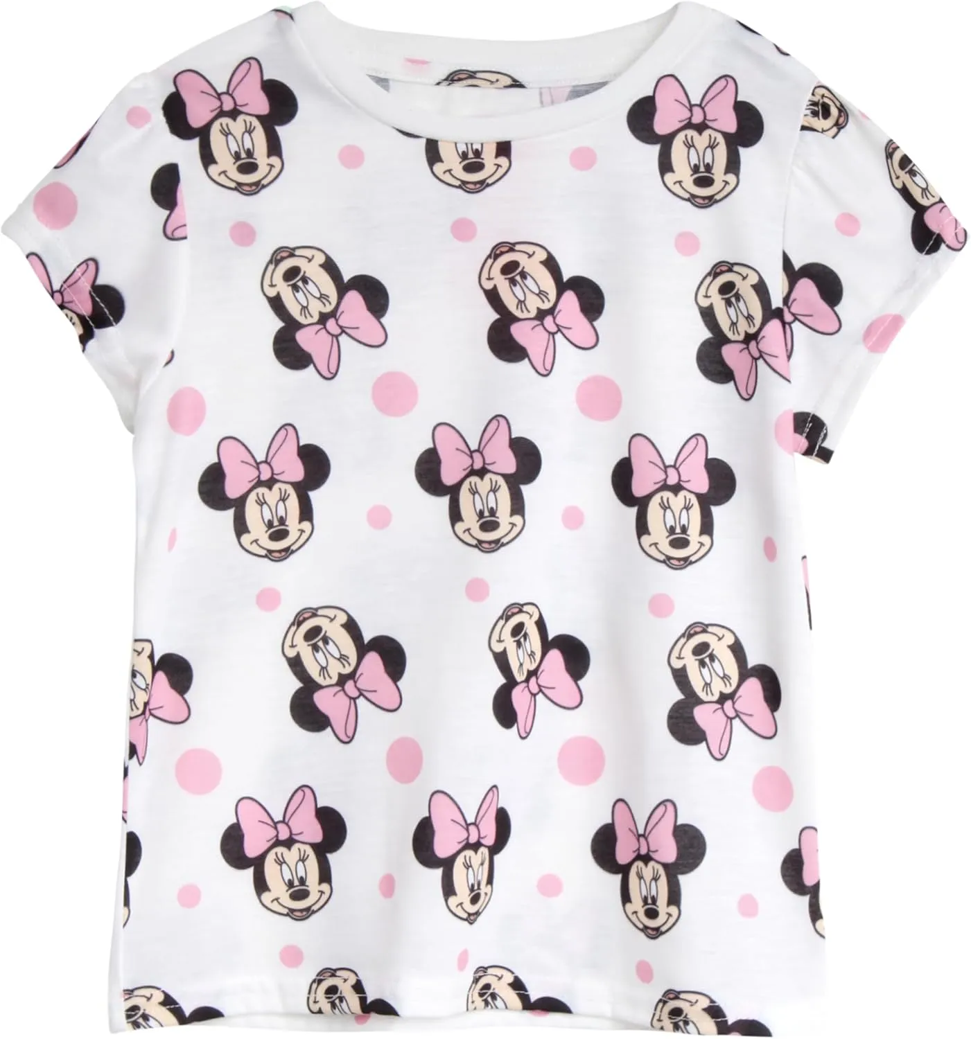 Disney Princess Ariel Rapunzel Belle Cinderella Minnie Mouse Girls Shirts - 4 Pack Girls T Shirts for Toddler & Little Girls