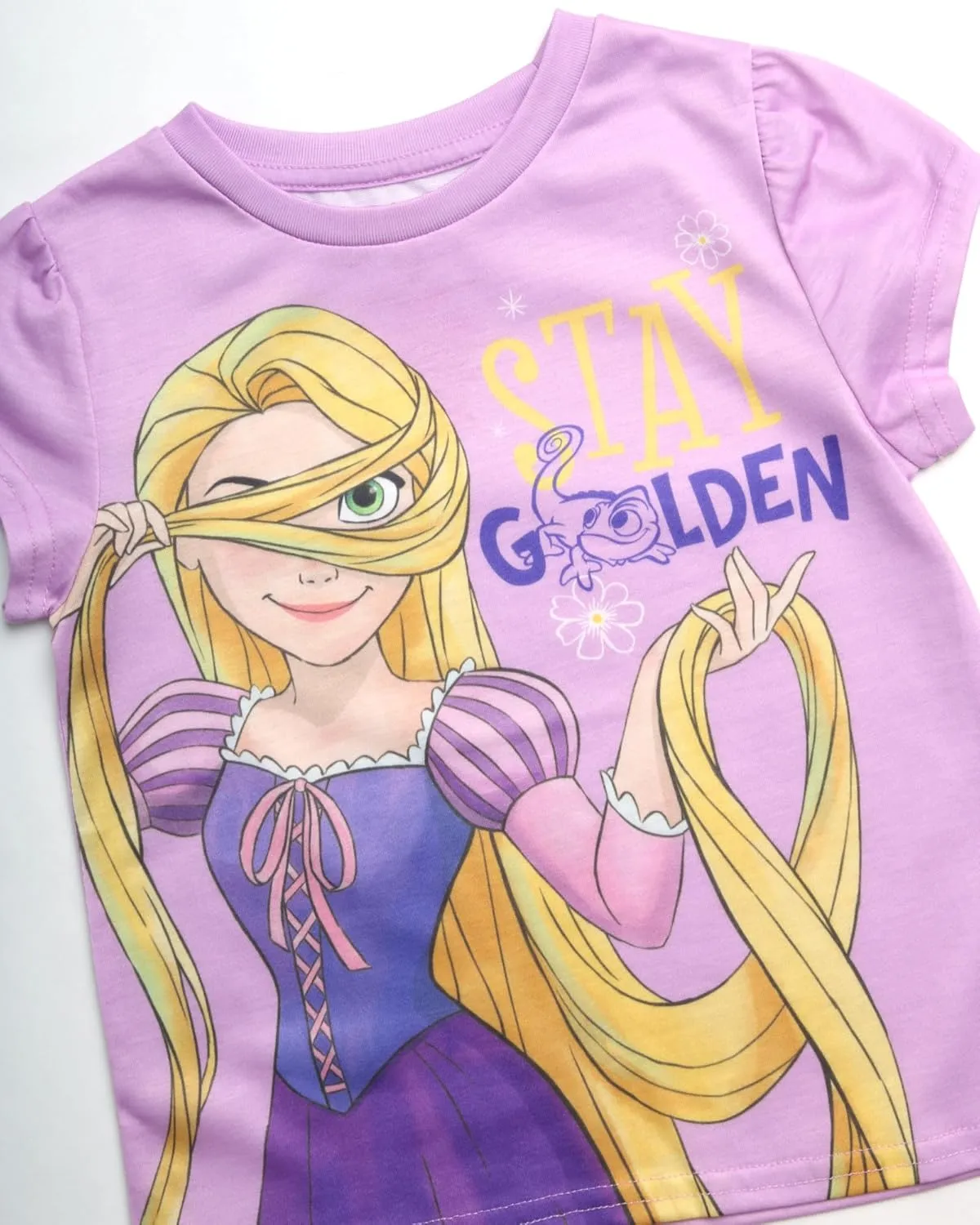 Disney Princess Ariel Rapunzel Belle Cinderella Minnie Mouse Girls Shirts - 4 Pack Girls T Shirts for Toddler & Little Girls