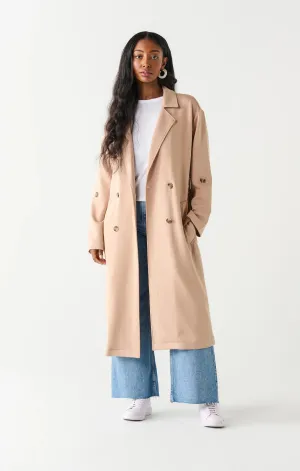 DOUBLE BREASTED KNIT TRENCH