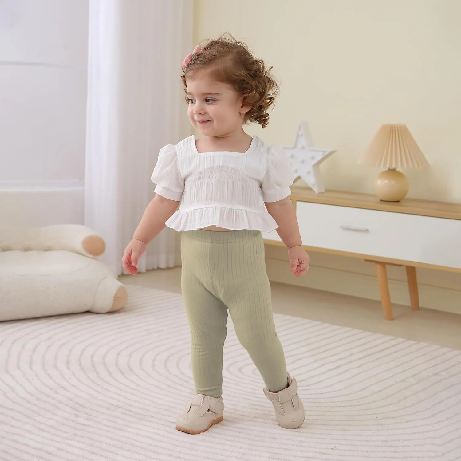 DREAM BUS Baby Girl Boy Pants Toddler Leggings Solid Ribbed Toddler Sweatpants Infant Newborn Leggings Baby Boy Jogger Pants