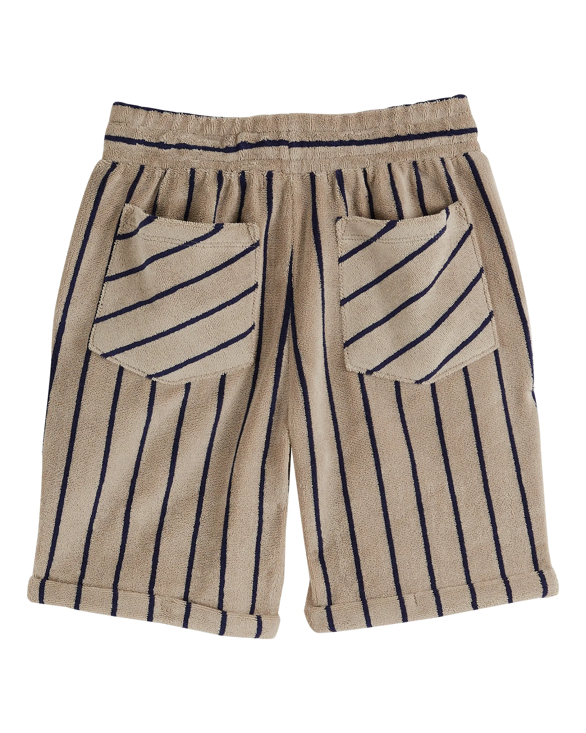 Emile et Ida Navy Striped Terry Shorts