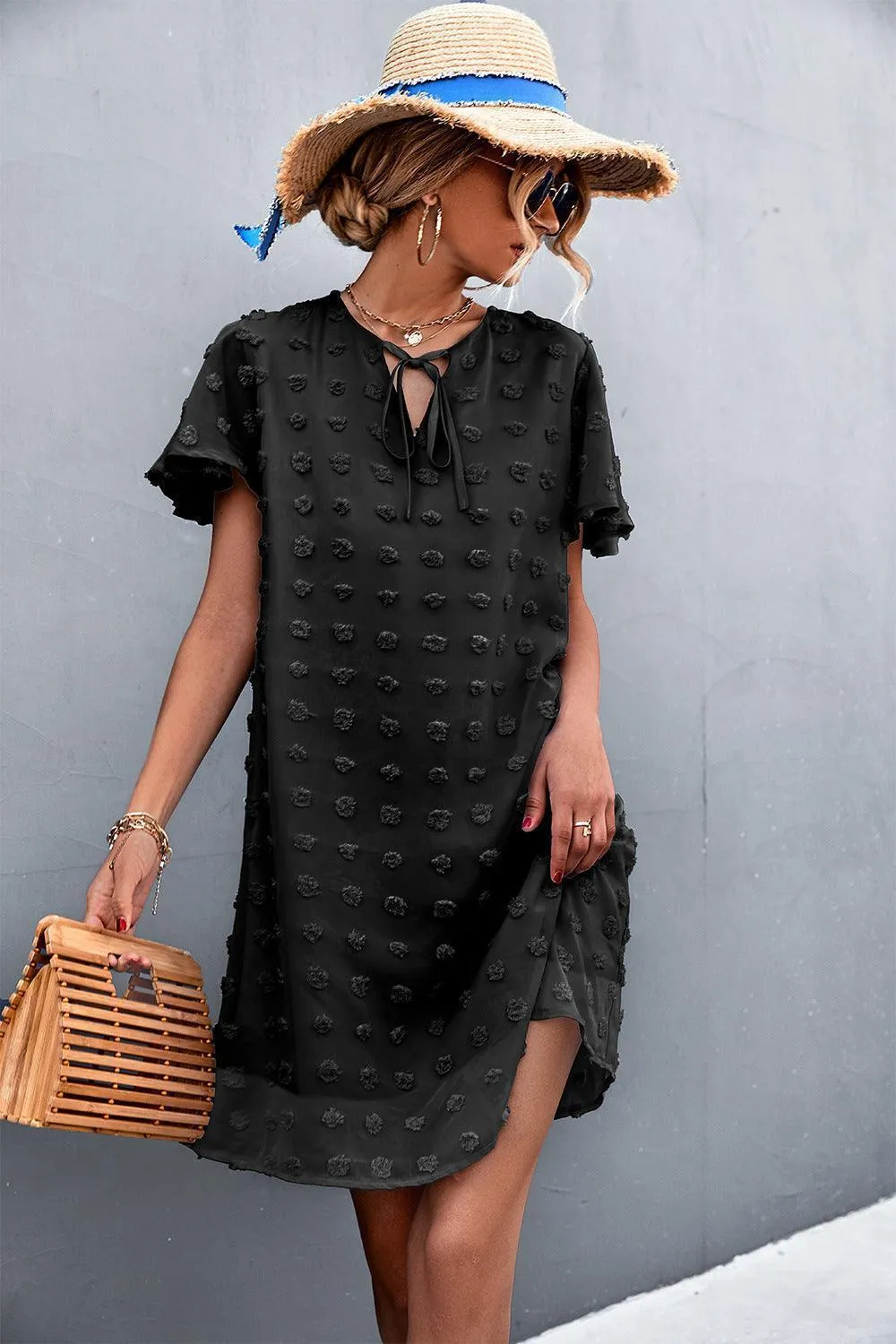 Focus of Attention Flutter Sleeve Mini Dress