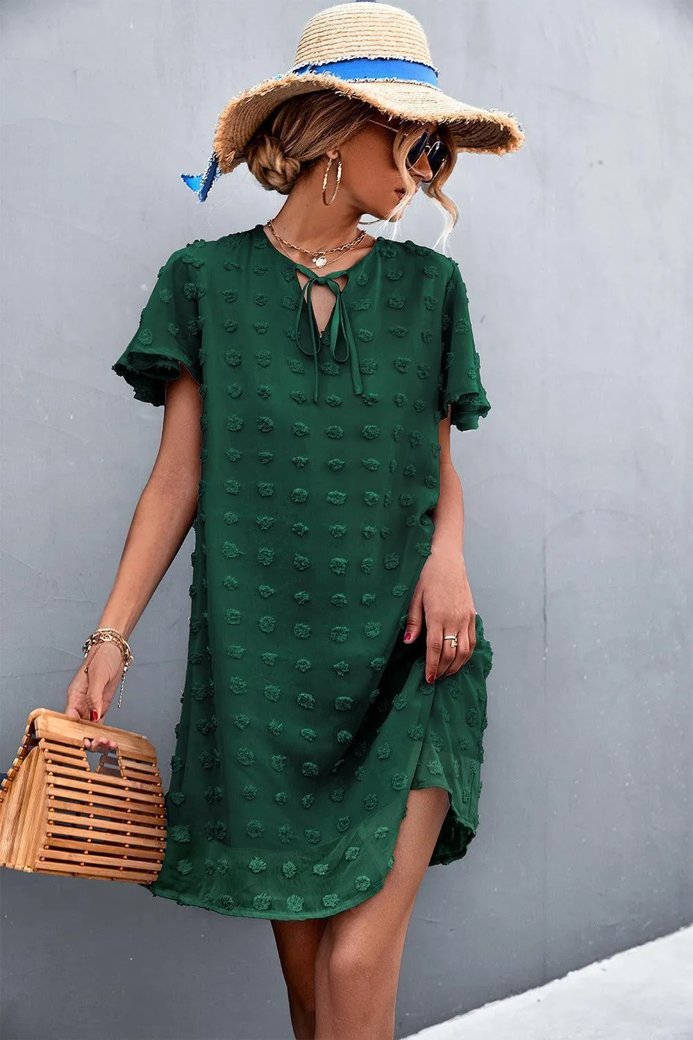 Focus of Attention Flutter Sleeve Mini Dress