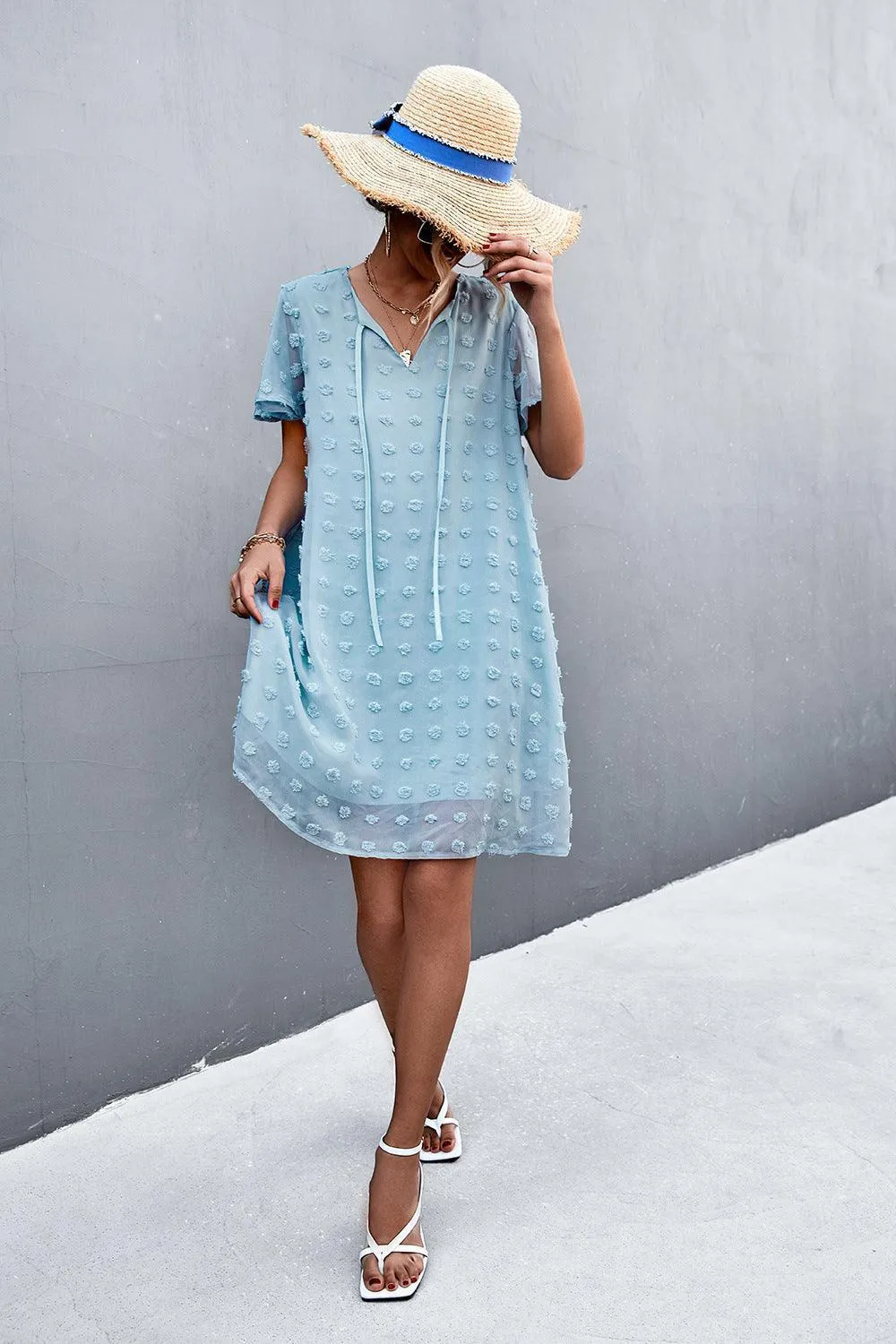 Focus of Attention Flutter Sleeve Mini Dress