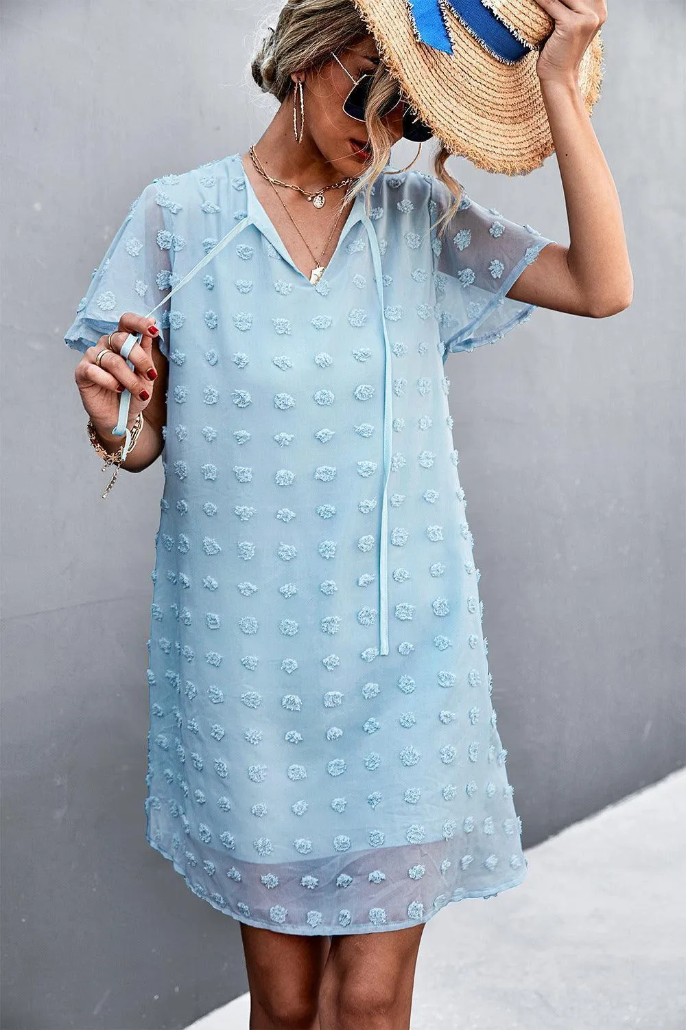 Focus of Attention Flutter Sleeve Mini Dress
