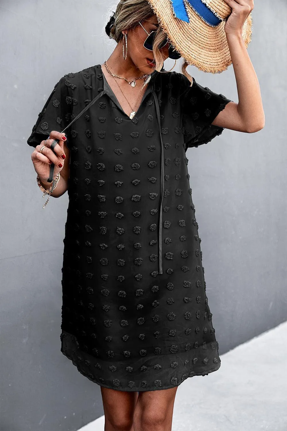 Focus of Attention Flutter Sleeve Mini Dress