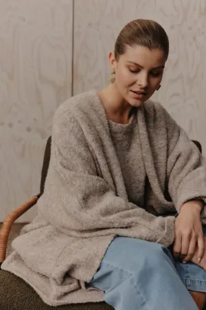 Folie Relaxed Cardigan By Eb&Ive - Oat
