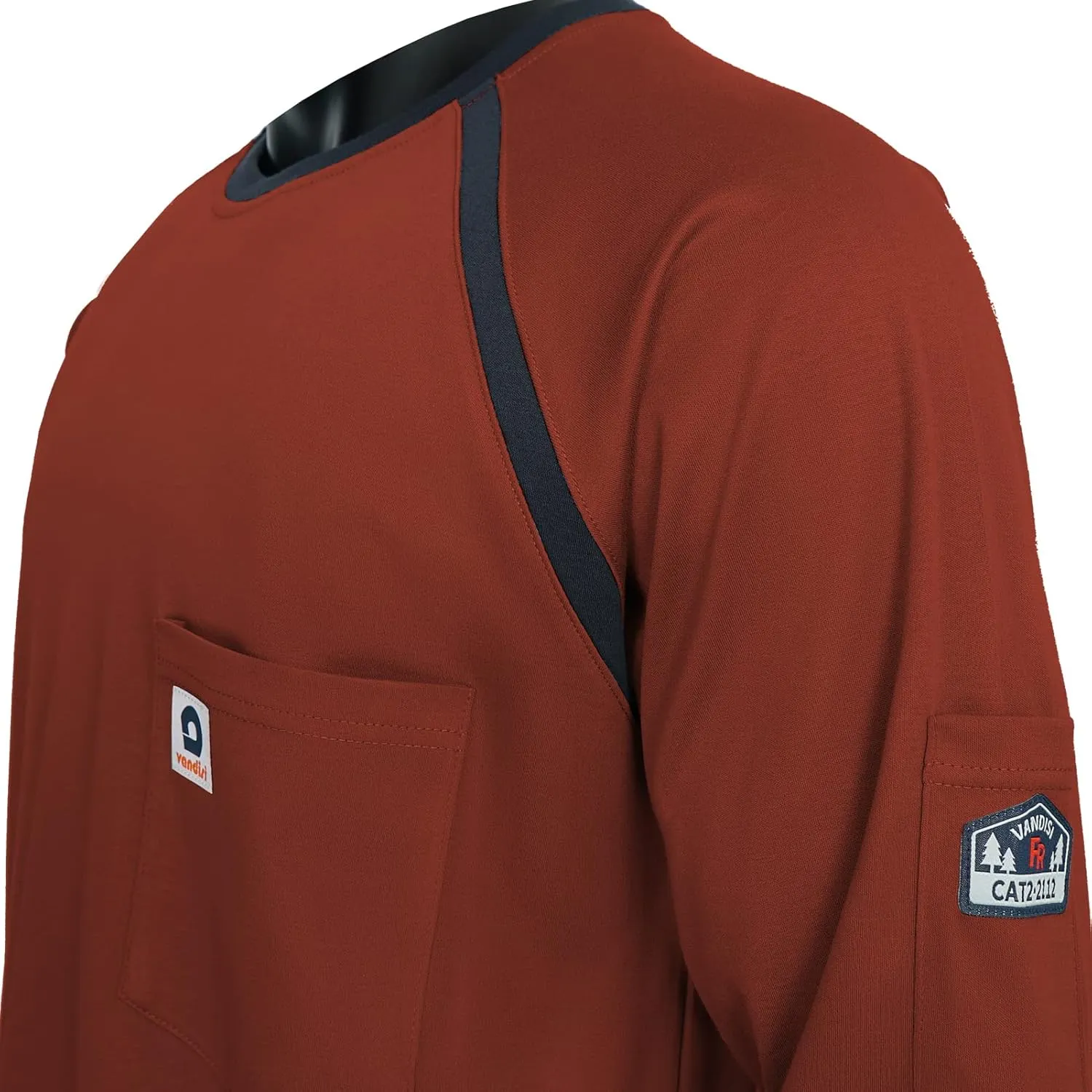 FR Shirts for Men 100% Cotton 5.5oz Lightweight NFPA2112/CAT2 Flame Resistant Shirts for Men Long Sleeve