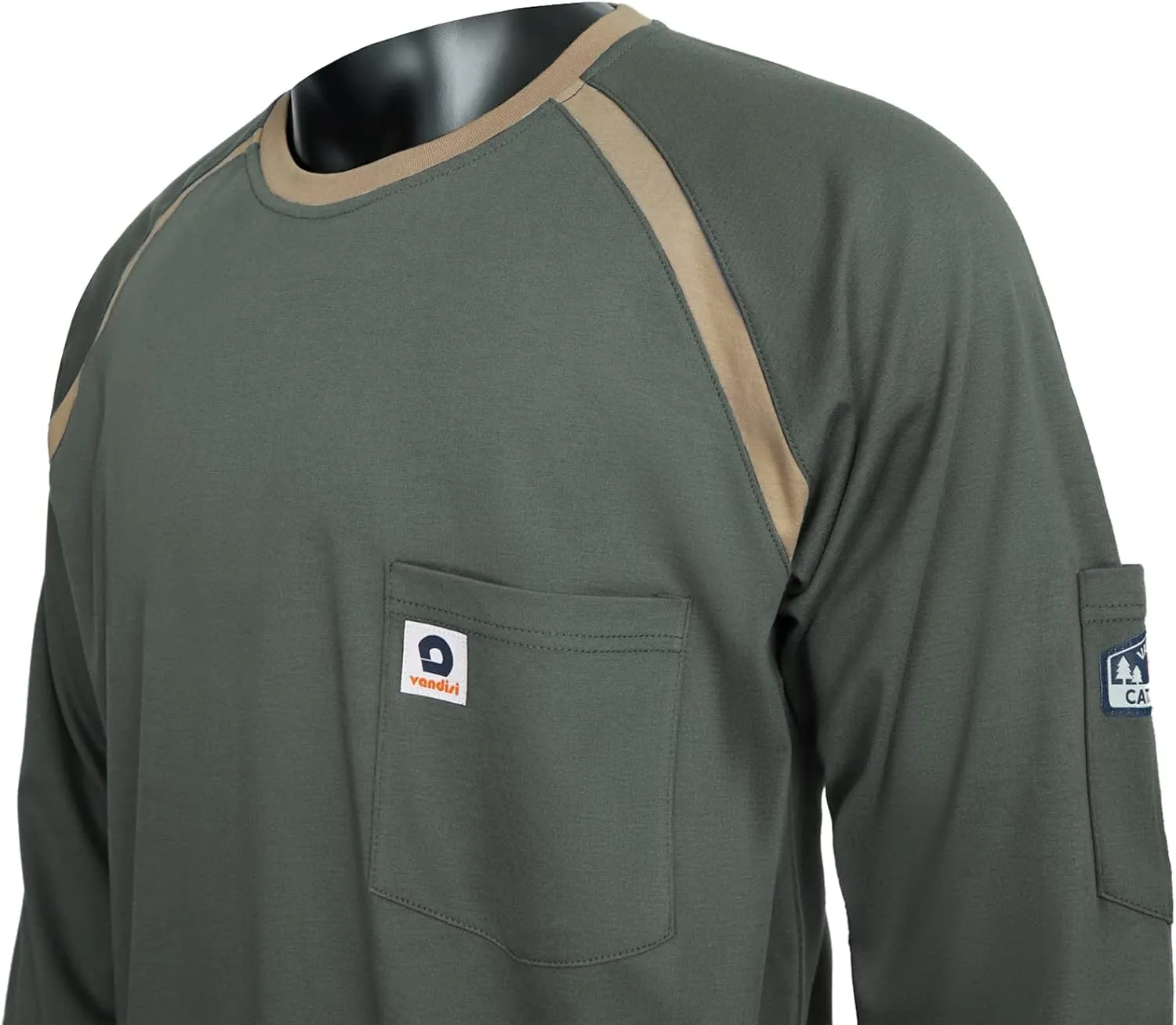 FR Shirts for Men 100% Cotton 5.5oz Lightweight NFPA2112/CAT2 Flame Resistant Shirts for Men Long Sleeve