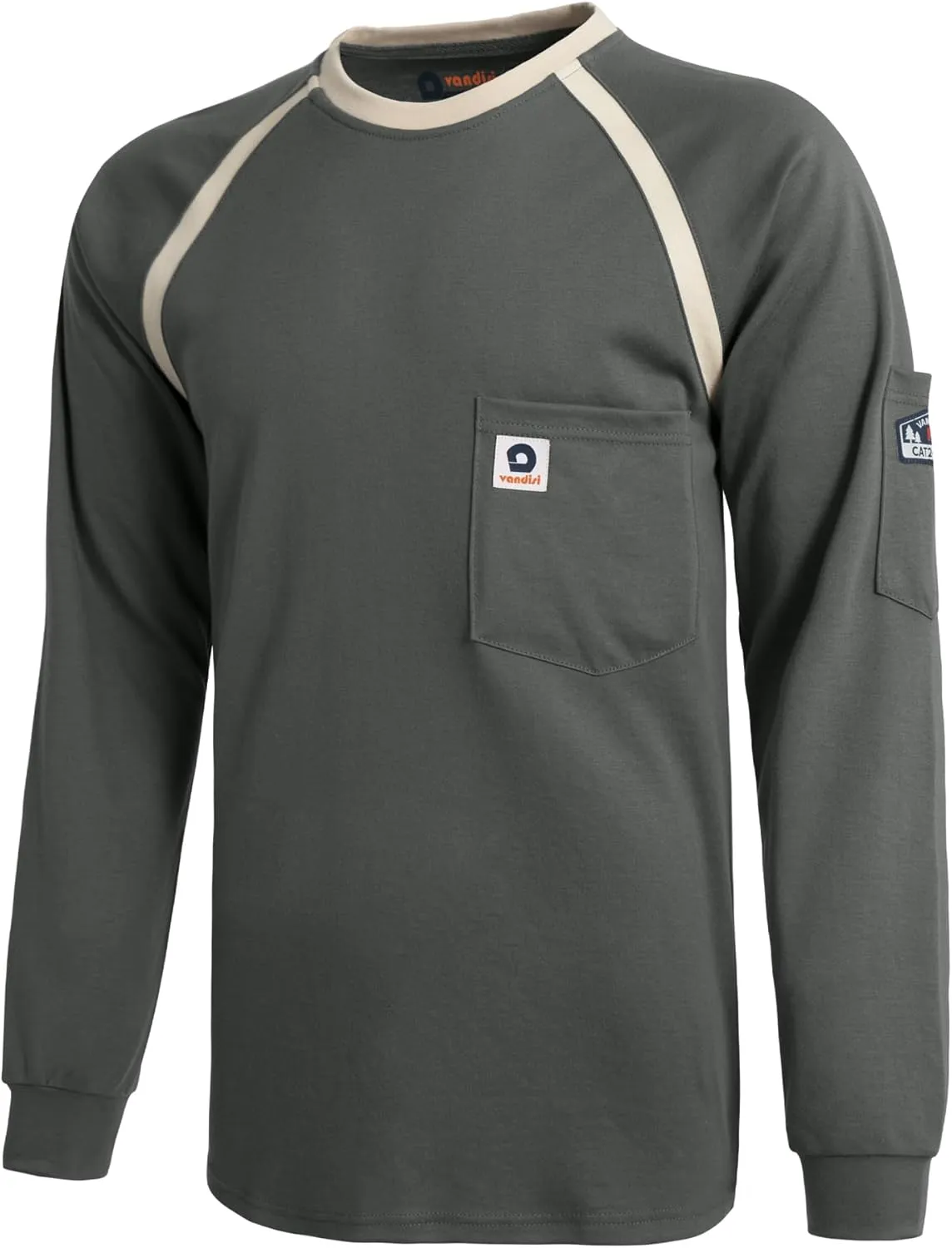 FR Shirts for Men 100% Cotton 6.5oz Lightweight 2112/CAT2 Flame Resistant Shirts for Men Long Sleeve