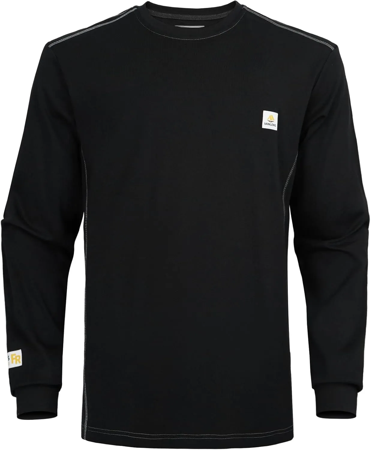 FR Shirts for Men CAT2/HRC2 6.5oz Lightweight Fire Resistant Shirts for Men Long Sleeve Crewneck T-Shirt