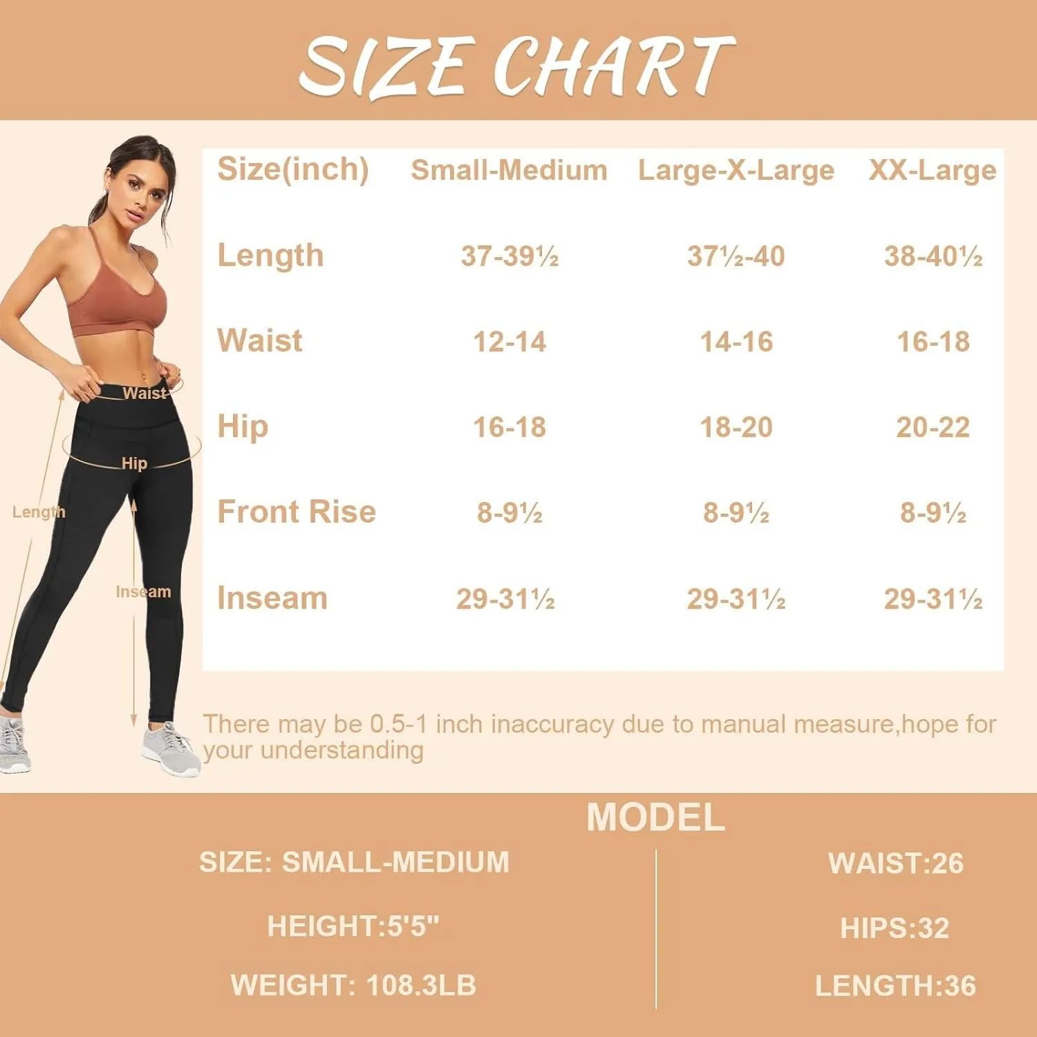 GAYHAY 3 Pack Leggings with Pockets for Women - High Waisted Tummy Control Soft Workout Gym Black Yoga Pants