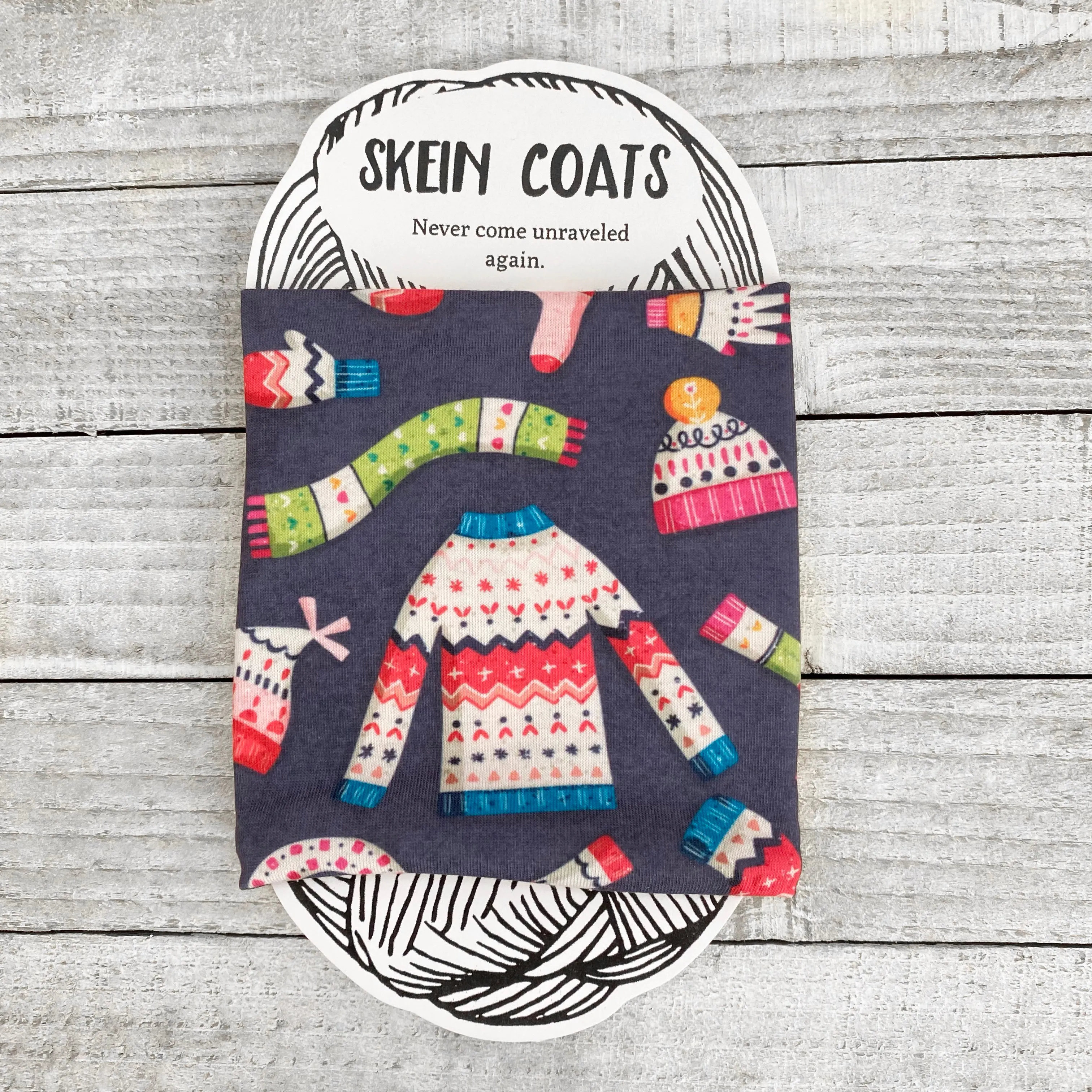 Gray Christmas Sweater Lover Skein Coat