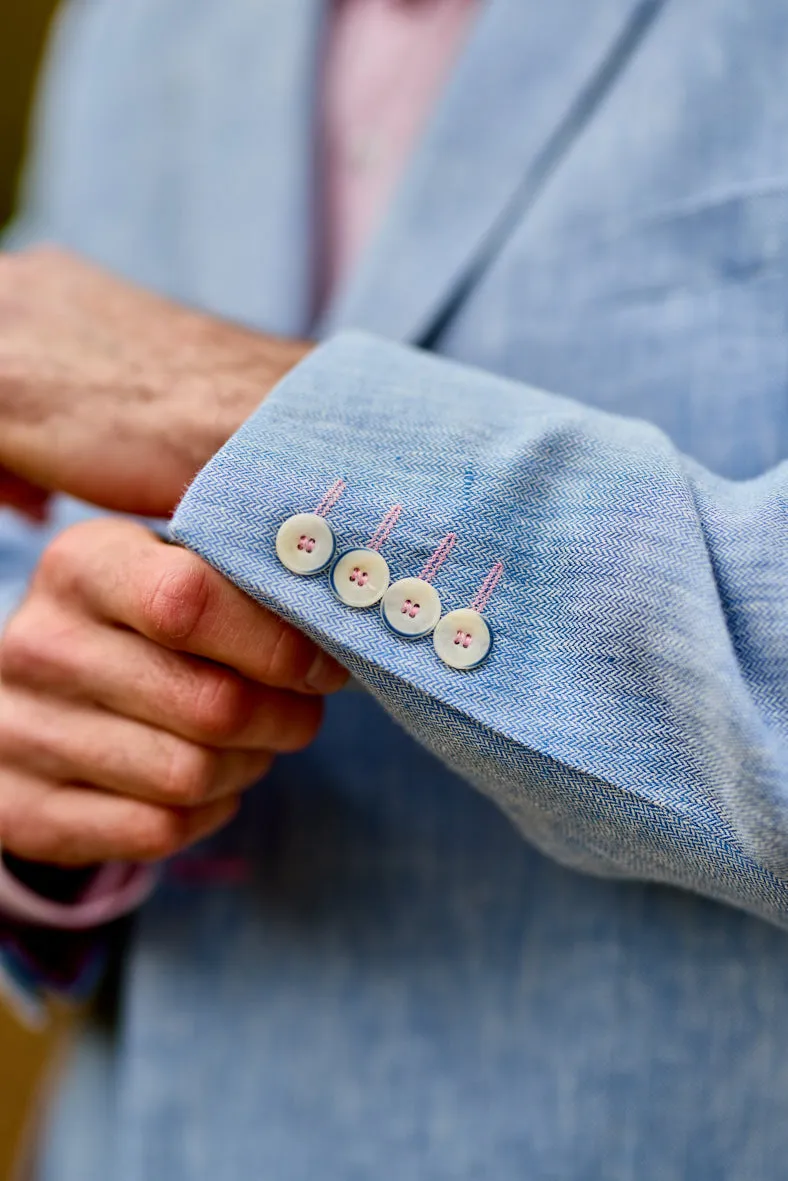Gun Hill Mens Murphy Linen Jacket - light blue