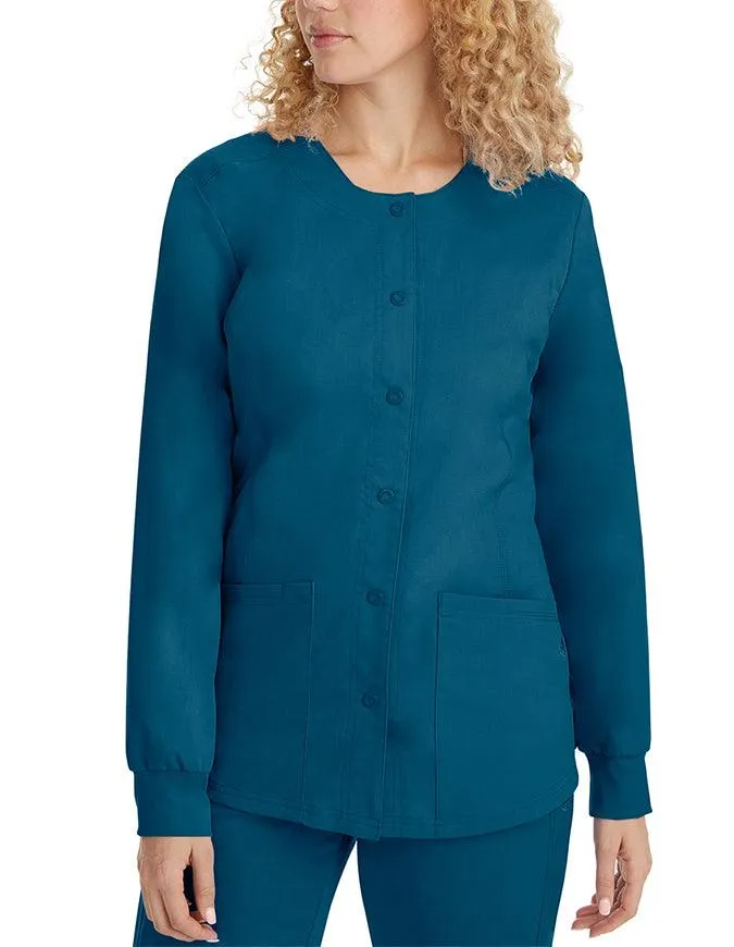 Healing Hands Purple Label Women's Snap Front Daisy Scrub Jacket