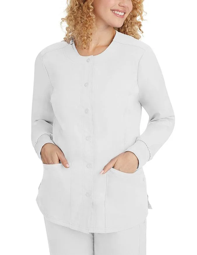 Healing Hands Purple Label Women's Snap Front Daisy Scrub Jacket