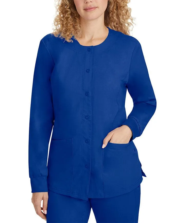 Healing Hands Purple Label Women's Snap Front Daisy Scrub Jacket