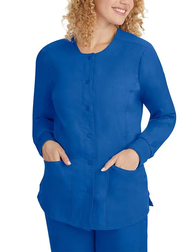 Healing Hands Purple Label Women's Snap Front Daisy Scrub Jacket