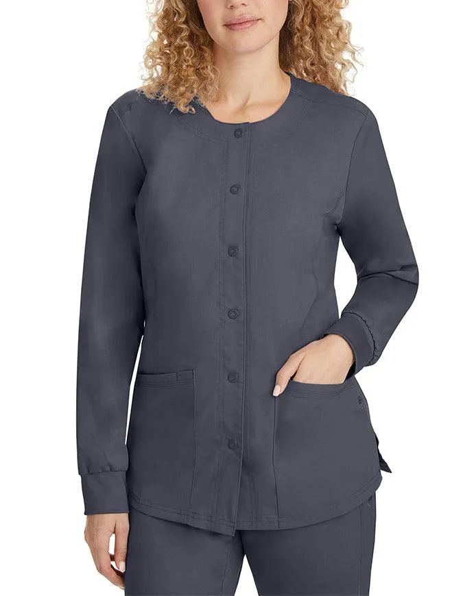 Healing Hands Purple Label Women's Snap Front Daisy Scrub Jacket