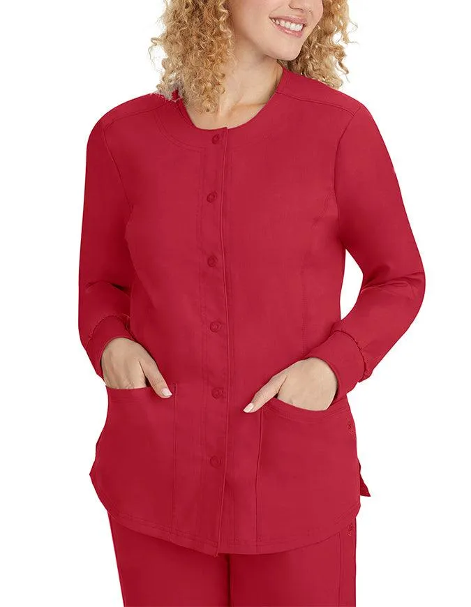 Healing Hands Purple Label Women's Snap Front Daisy Scrub Jacket