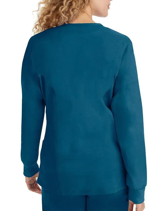 Healing Hands Purple Label Women's Snap Front Daisy Scrub Jacket