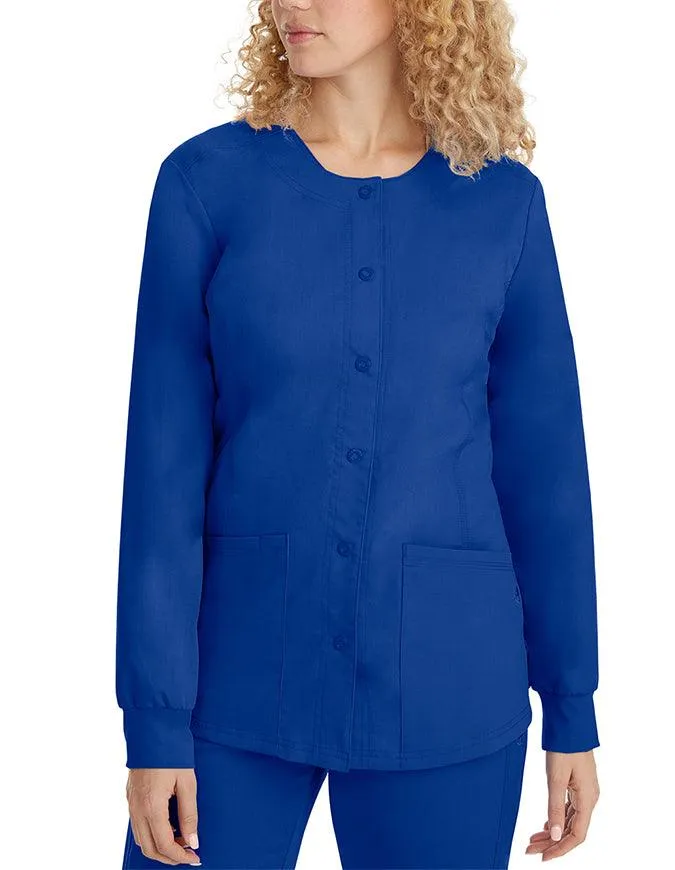 Healing Hands Purple Label Women's Snap Front Daisy Scrub Jacket
