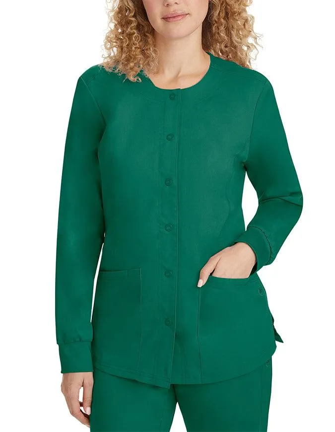 Healing Hands Purple Label Women's Snap Front Daisy Scrub Jacket