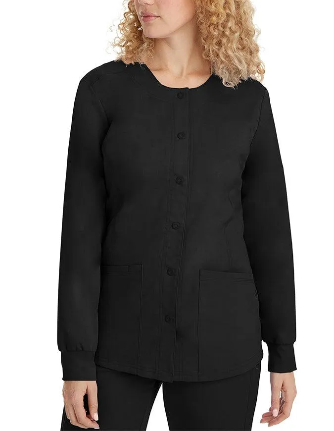 Healing Hands Purple Label Women's Snap Front Daisy Scrub Jacket