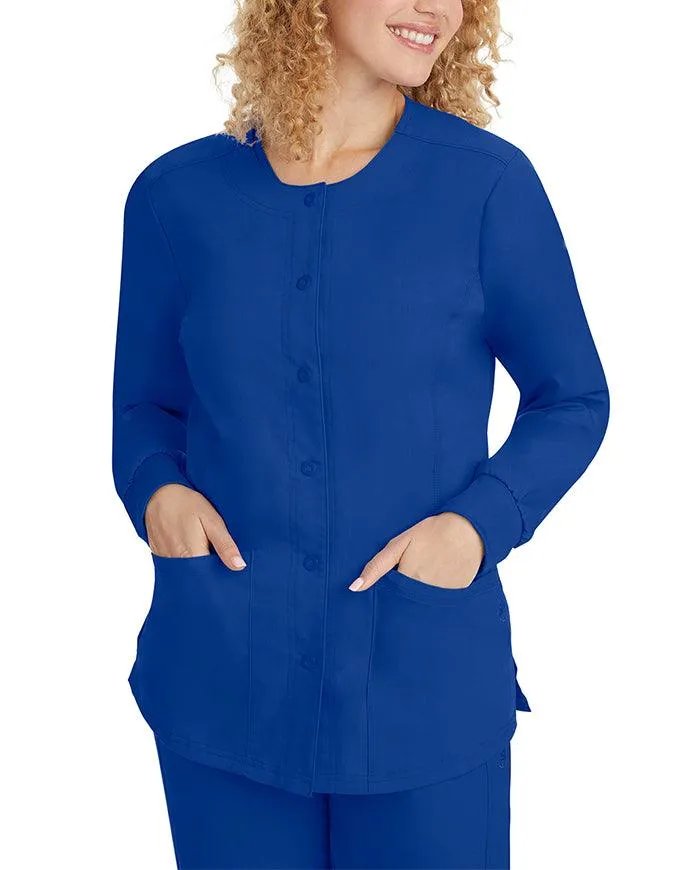 Healing Hands Purple Label Women's Snap Front Daisy Scrub Jacket