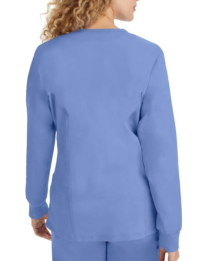 Healing Hands Purple Label Women's Snap Front Daisy Scrub Jacket