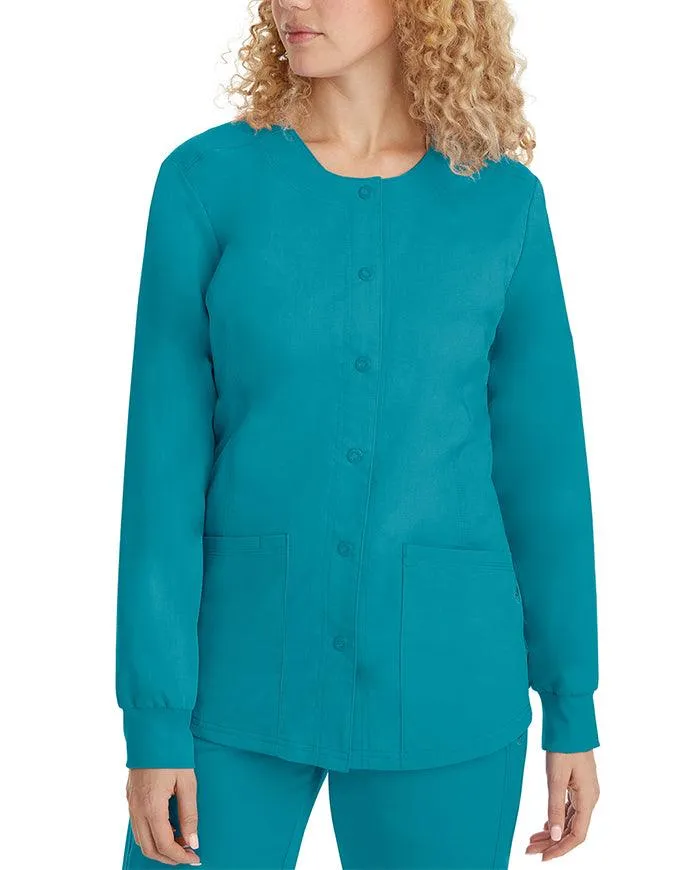 Healing Hands Purple Label Women's Snap Front Daisy Scrub Jacket