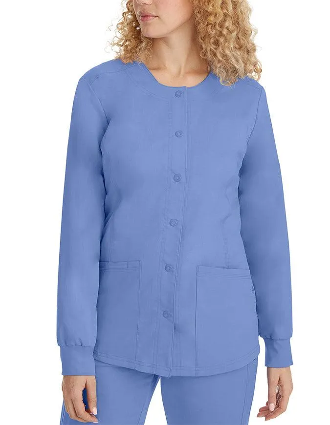 Healing Hands Purple Label Women's Snap Front Daisy Scrub Jacket