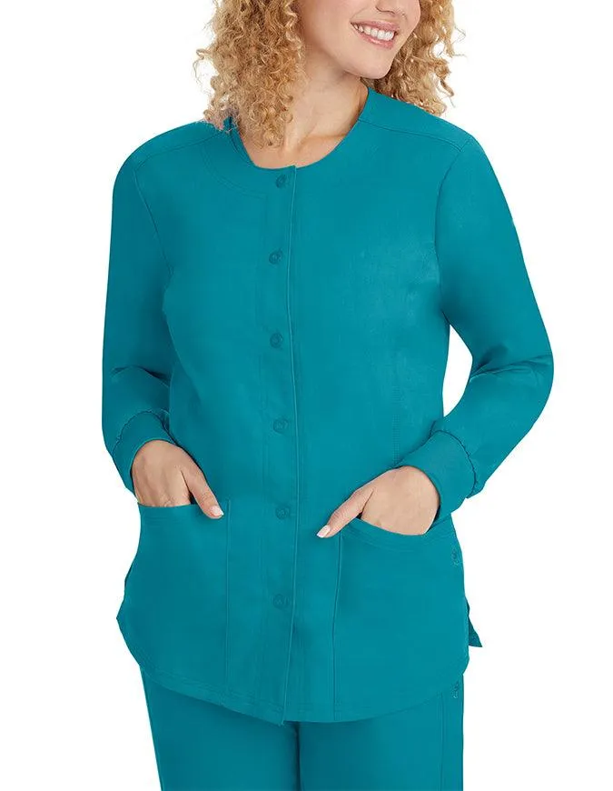 Healing Hands Purple Label Women's Snap Front Daisy Scrub Jacket